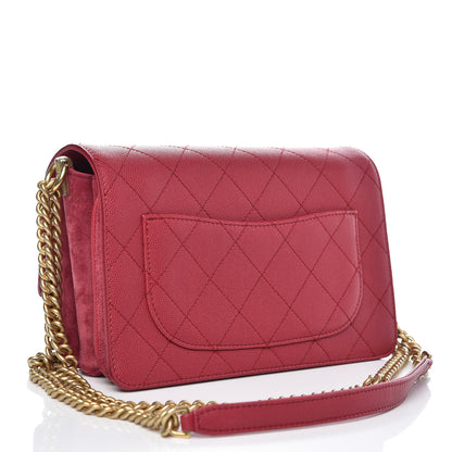 Chanel Grained Calfskin Stitched Small Enamel CC Flap Bag Pink 3 of 8
