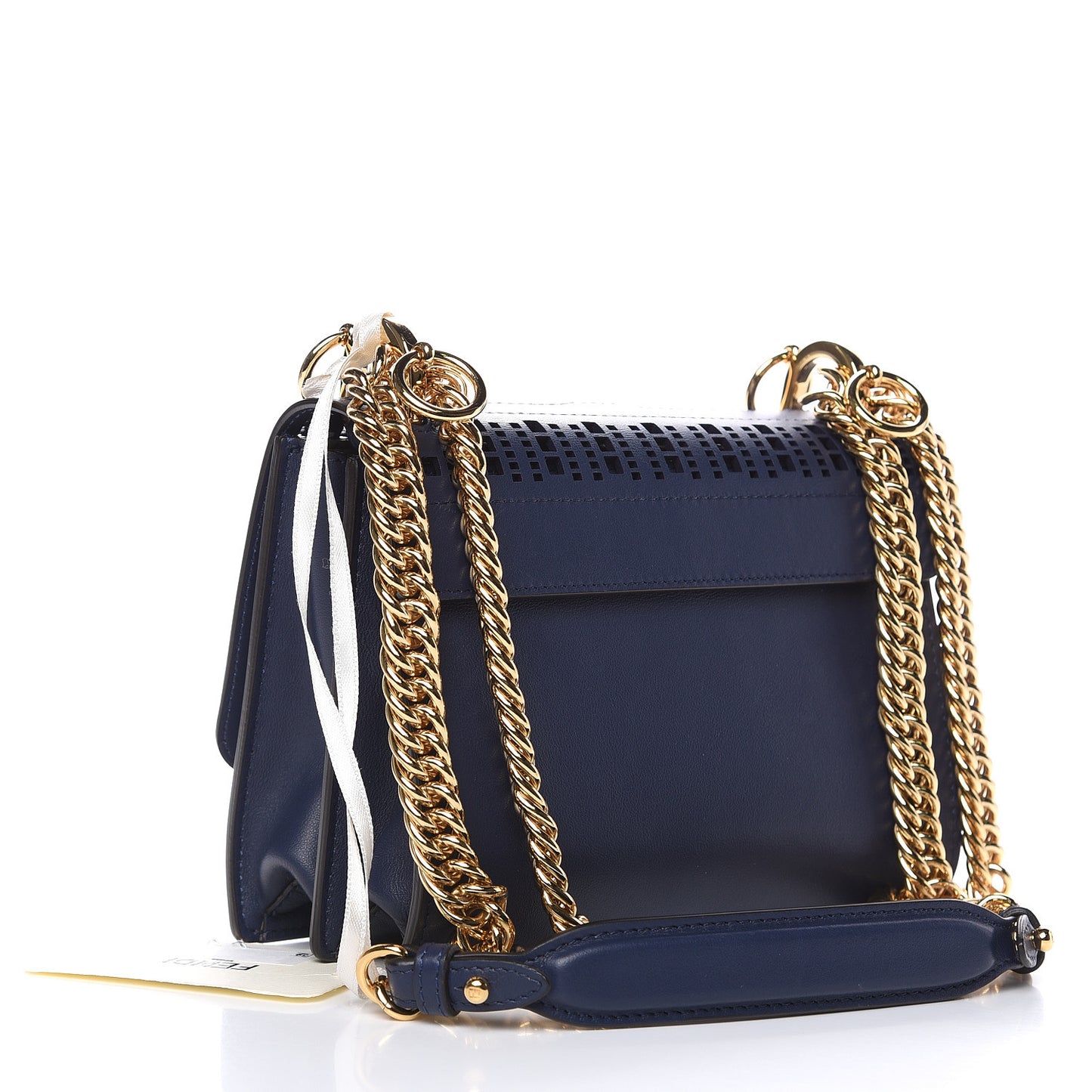 Vitello Grace Openwork Small Kan I Shoulder Bag Blueberry