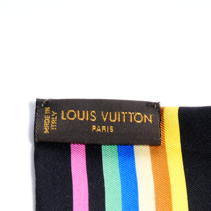 Louis Vuitton Silk Monogram Multicolor Bandeau Black 5 of 6