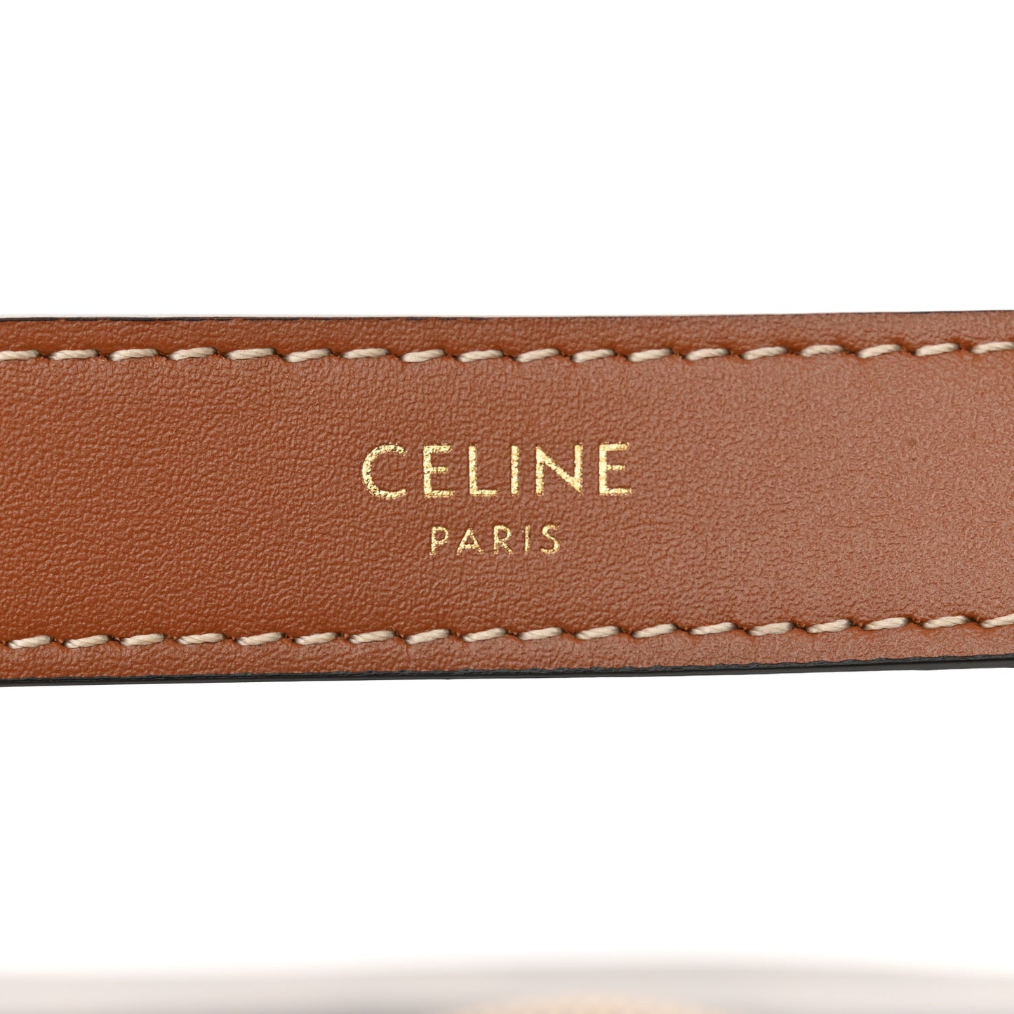 Triomphe Canvas Calfskin Ava Shoulder Bag Tan