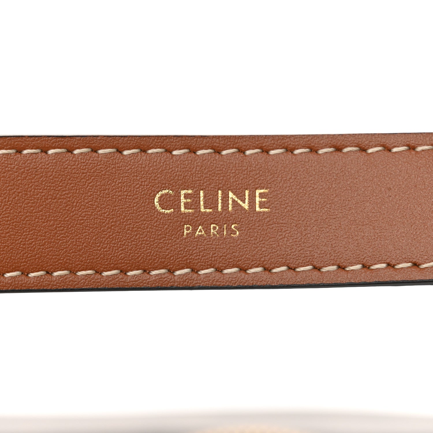 Celine Triomphe Canvas Calfskin Ava Shoulder Bag Tan 6 of 9
