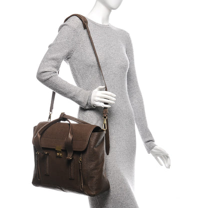 3.1 Phillip Lim 3.1 Textured Calfskin Large Pashli Satchel Taupe 2 of 6