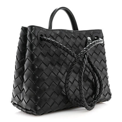 Bottega Veneta Nappa Intrecciato Small Andiamo Shoulder Bag Black 3 of 10