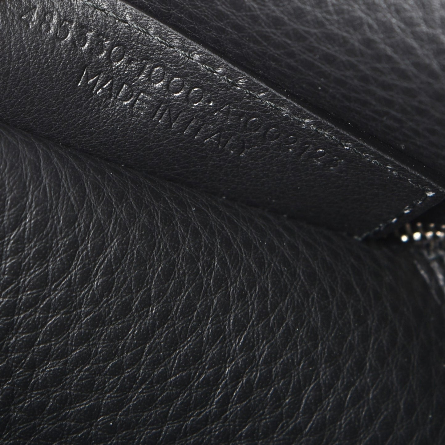 Calfskin Logo Medium Tote Black