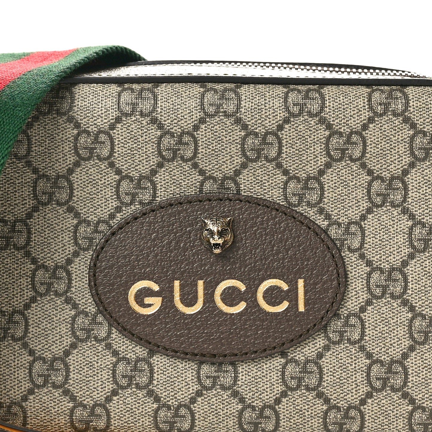 GG Supreme Monogram Web Neo Vintage Shoulder Bag Beige New Acero Crop