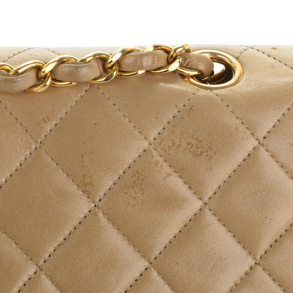 Chanel Lambskin Quilted Medium Double Flap Beige 9 of 9