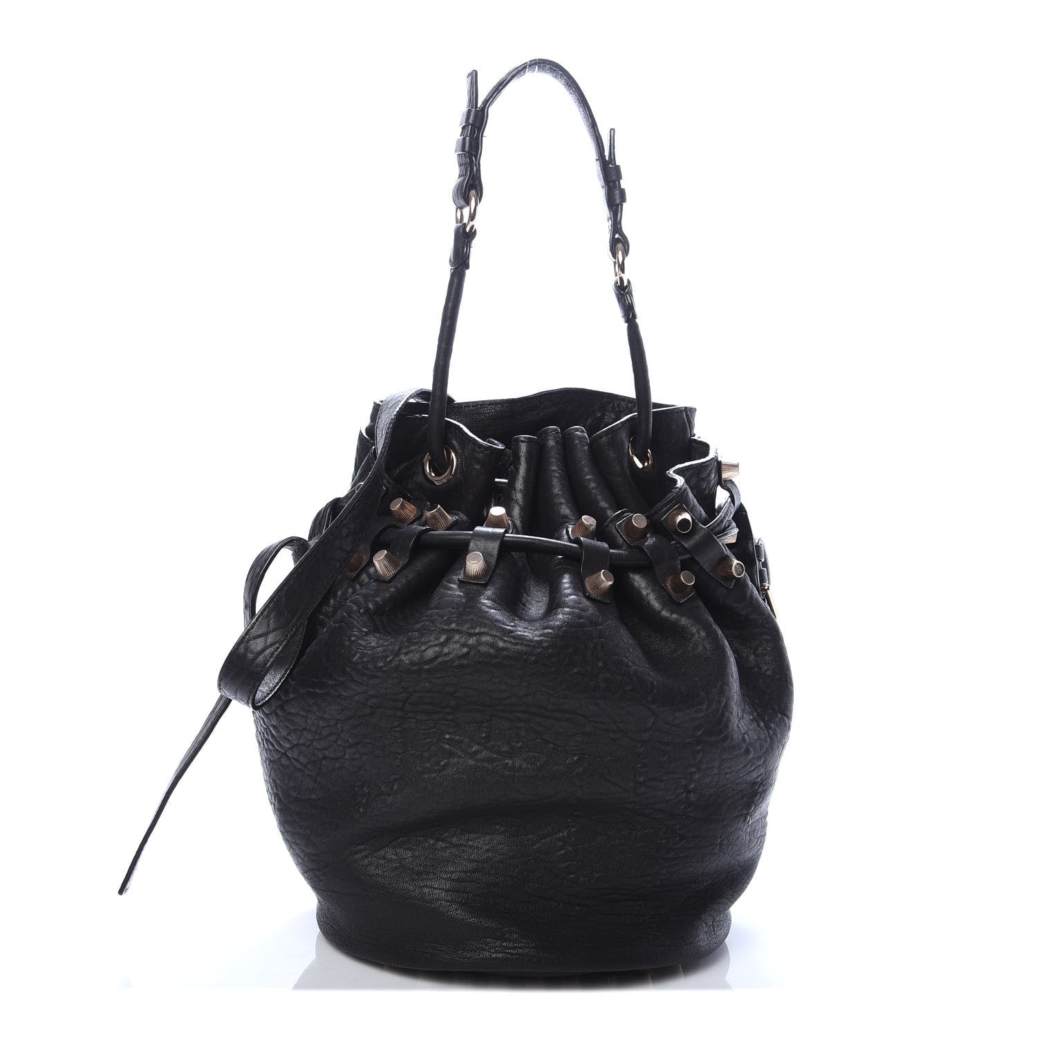 Alexander Wang Pebbled Lambskin Diego Bucket Black Rose Gold Hardware 1 of 10