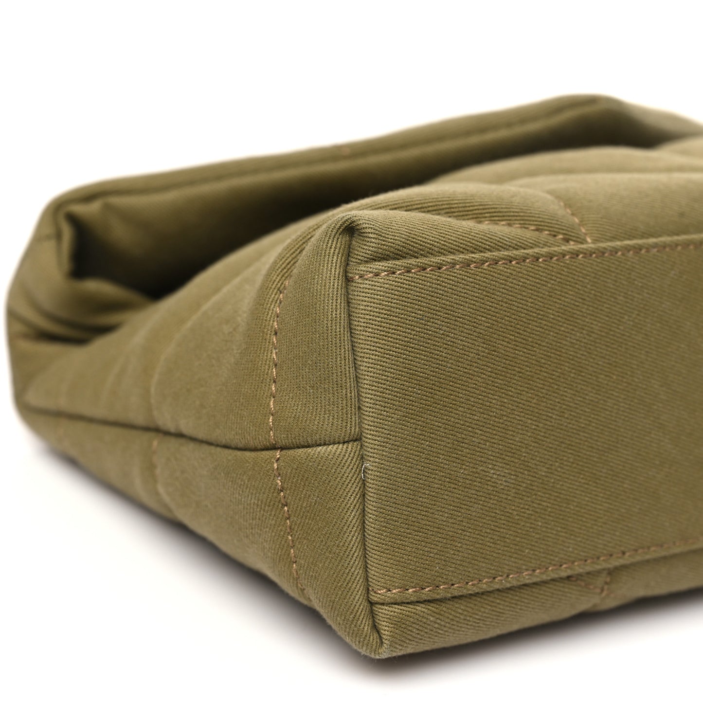 Canvas Quilted Toy Loulou Puffer Monogram Chain Satchel Fir Green