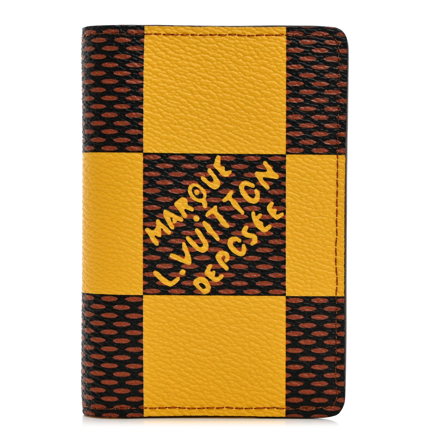 Damier Pop Pocket Organizer NM Yellow