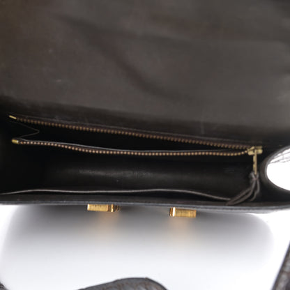 Hermes Shiny Porosus Crocodile Constance 23 Chocolate 5 of 15
