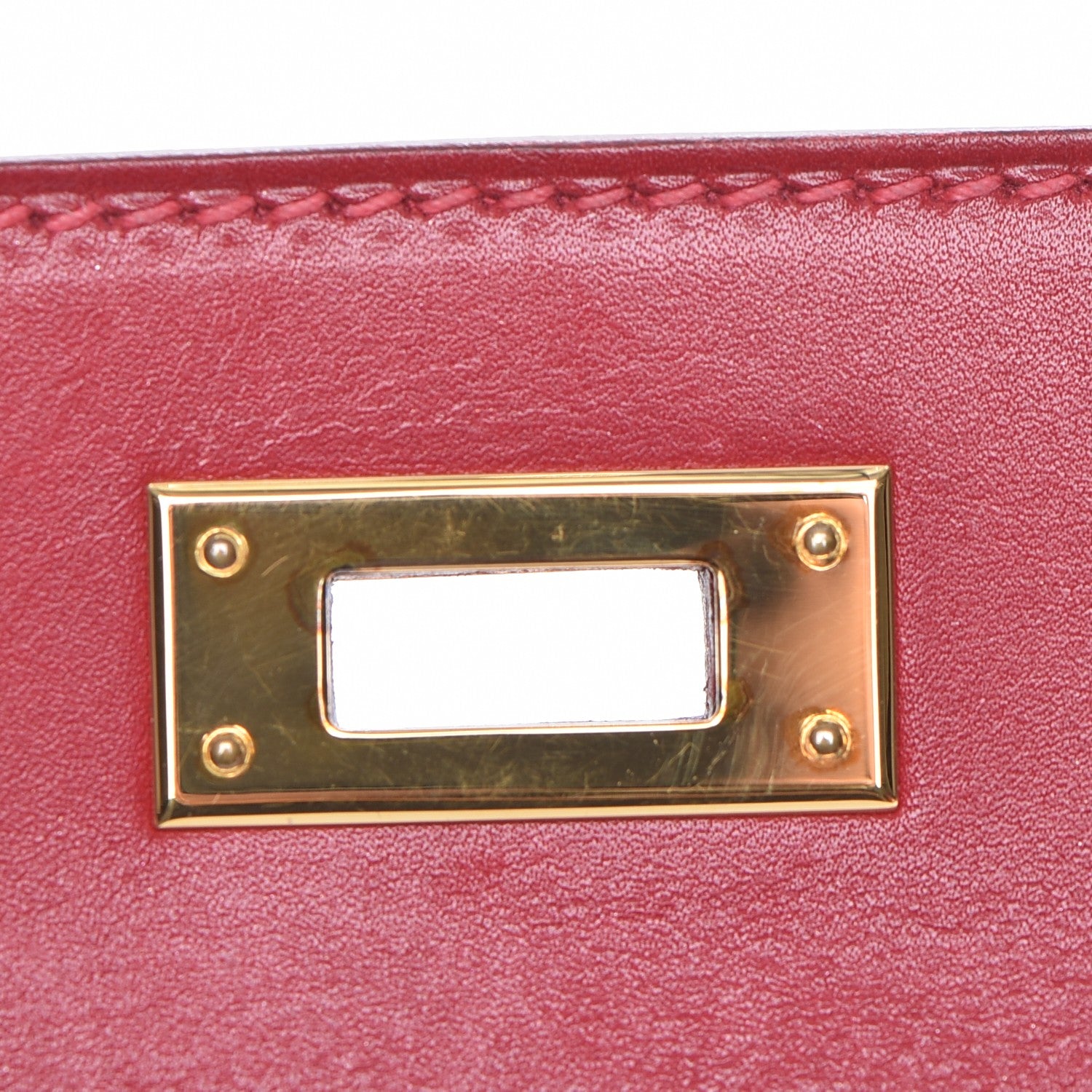 Hermes Tadelakt Kelly Cut Clutch Rouge Vif 16 of 23