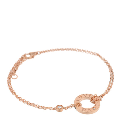 Cartier 18K Pink Gold Diamond LOVE Bracelet 1 of 3
