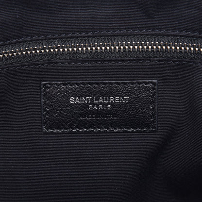 Saint Laurent Calfskin Y Quilted Monogram Medium Loulou Bowling Bag Black 6 of 7