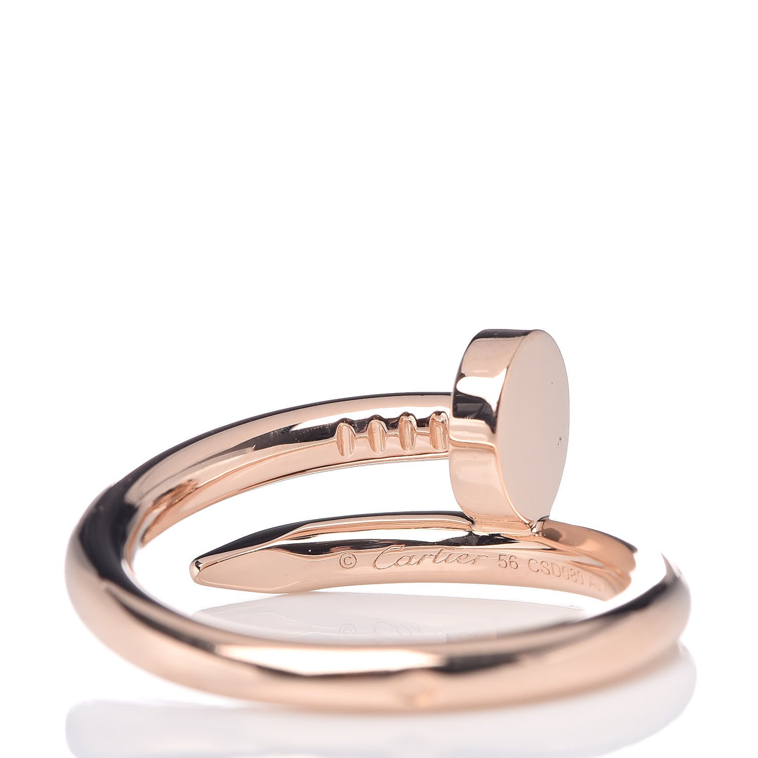 Cartier 18K Pink Gold Juste Un Clou Ring 56 7.5 5 of 6