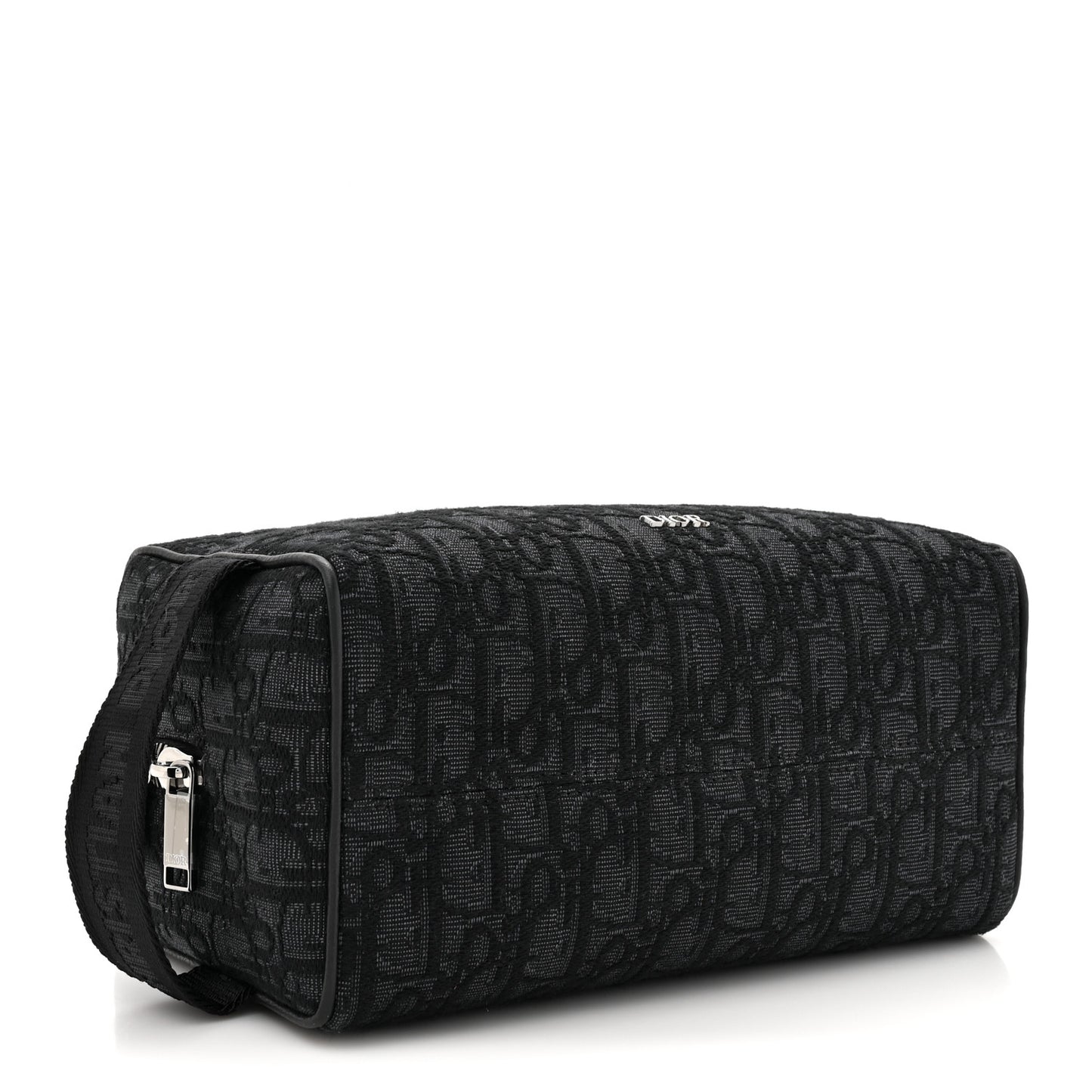 Oblique Jacquard Toiletry Pouch Black
