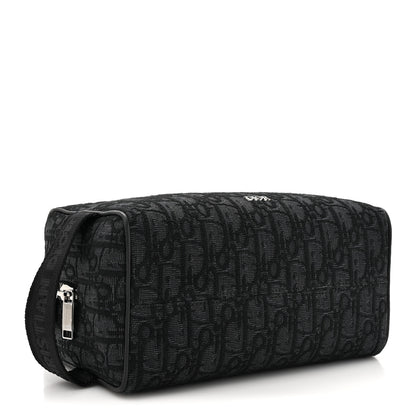 Christian Dior Oblique Jacquard Toiletry Pouch Black 4 of 7