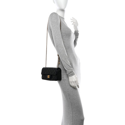 Chanel Lambskin Quilted Mini Rectangular Pearl Crush Flap Black 2 of 11