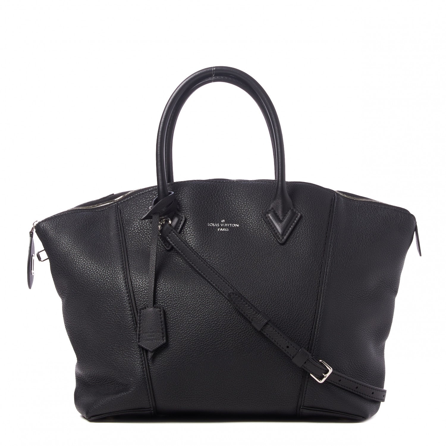 Louis Vuitton Veau Cachemire Soft Lockit MM Black 1 of 8