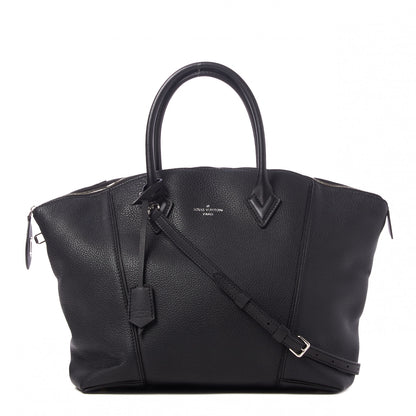 Louis Vuitton Veau Cachemire Soft Lockit MM Black 1 of 8