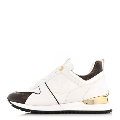 Louis Vuitton Calfskin Monogram Run Away Sneakers 36 White 1 of 10