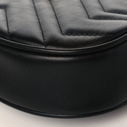Gucci Calfskin Matelasse GG Marmont Belt Bag 85 34 Black 9 of 9