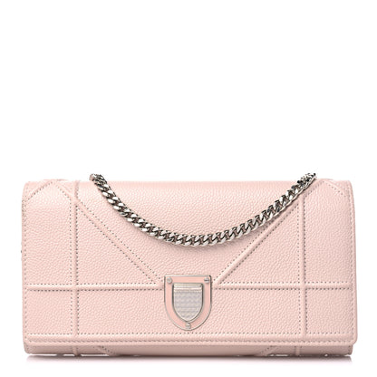 Christian Dior Grained Calfskin Diorama Croisiere Chain Wallet Rose Poudre 1 of 15