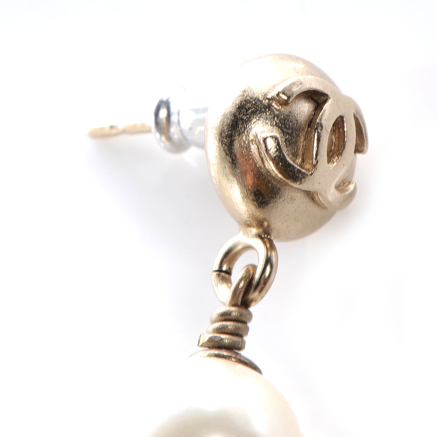 Crystal Pearl Drop CC Earrings