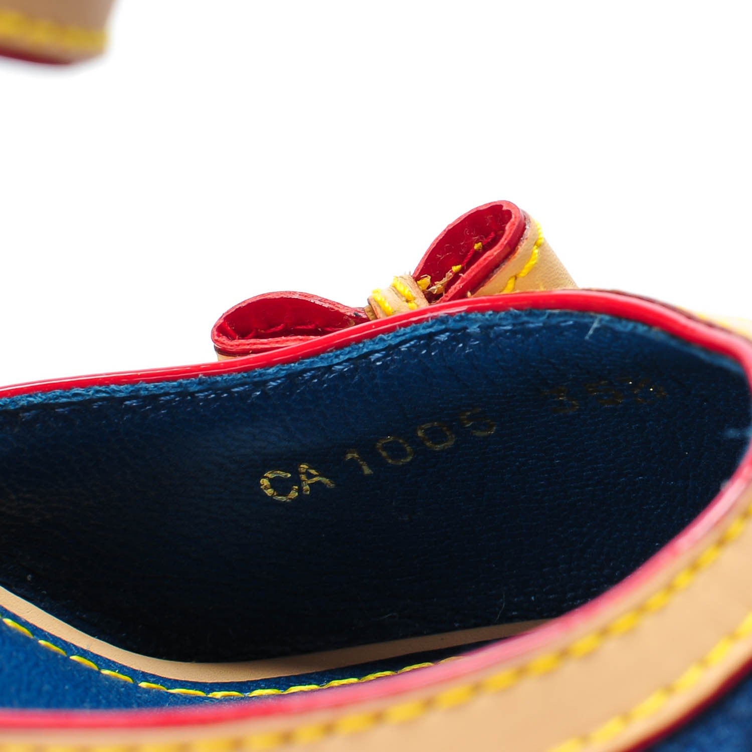 Louis Vuitton Denim Bow Espadrille Wedges 35.5 Blue 7 of 9