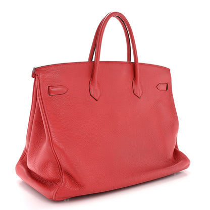 Hermes Taurillon Clemence Birkin 40 Rouge Venetian 2 of 15