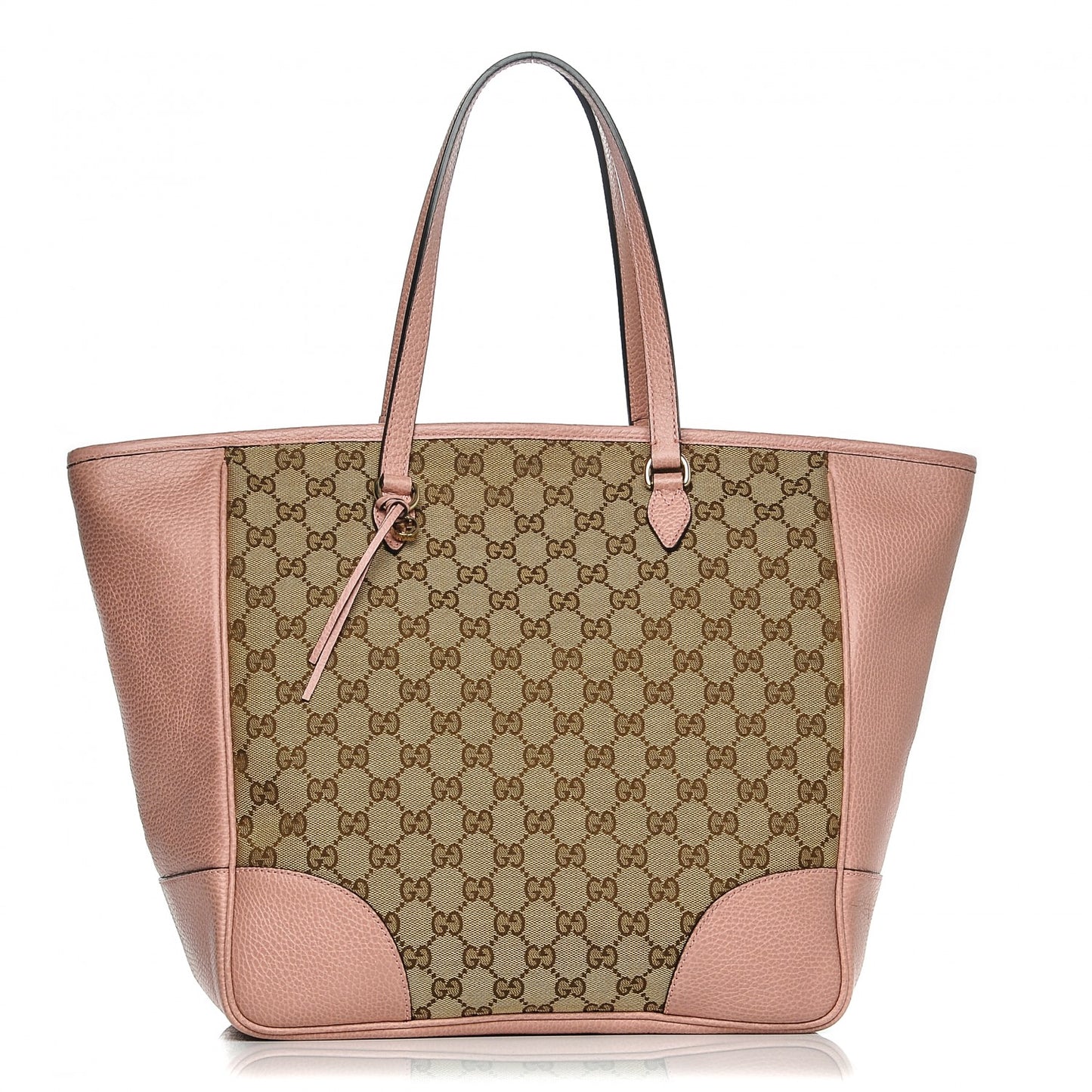 Monogram Bree Zippered Tote Beige Soft Pink