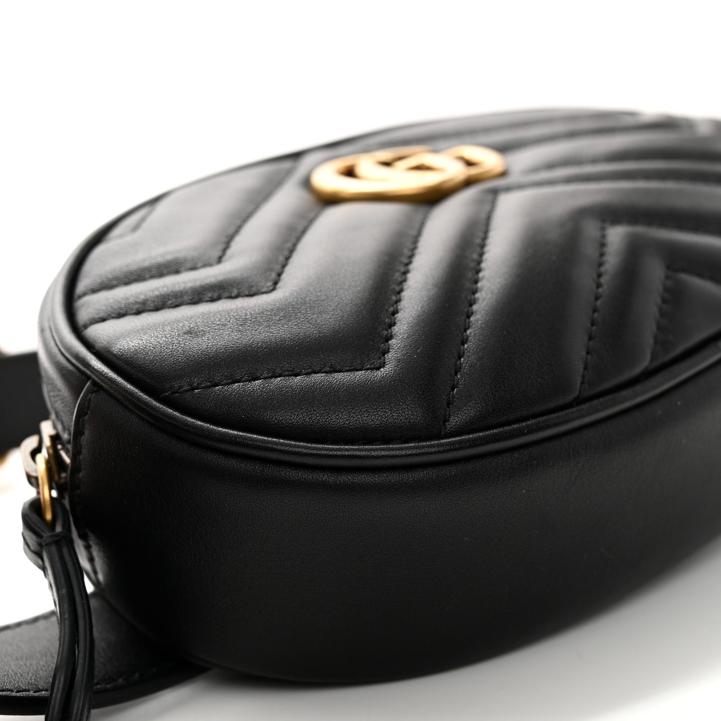 Calfskin Matelasse GG Marmont Belt Bag 75 30 Black
