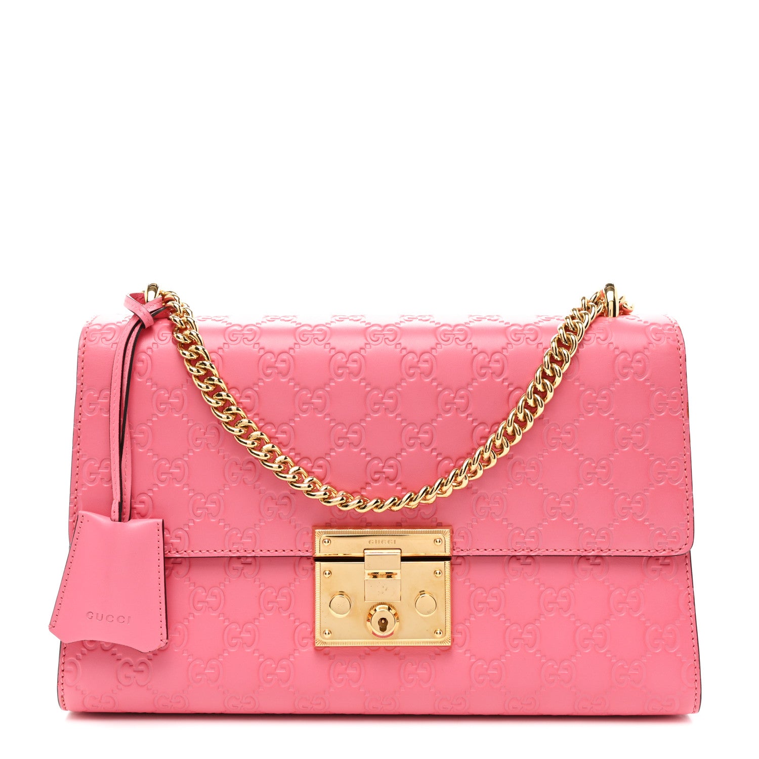Gucci Guccissima Signature Medium Padlock Shoulder Bag Flush 1 of 12