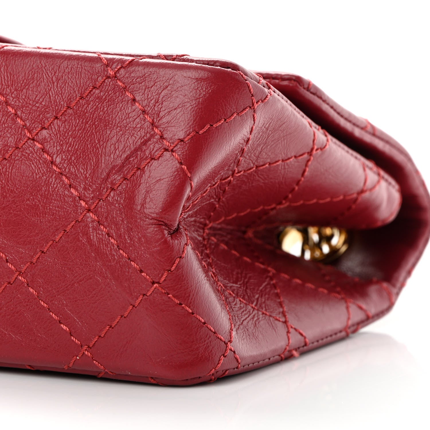 Chanel Aged Calfskin Quilted 2.55 Reissue Mini Flap Red 10 of 10