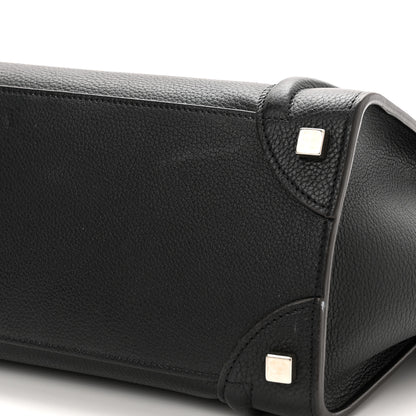 Celine Drummed Calfskin Micro Luggage Black 12 of 12