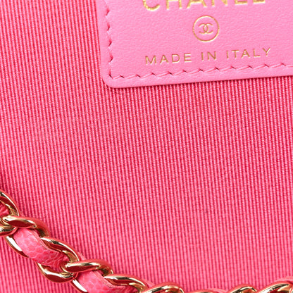 Chanel Caviar Quilted Small Vanity Case With Chain Pink 14 of 20