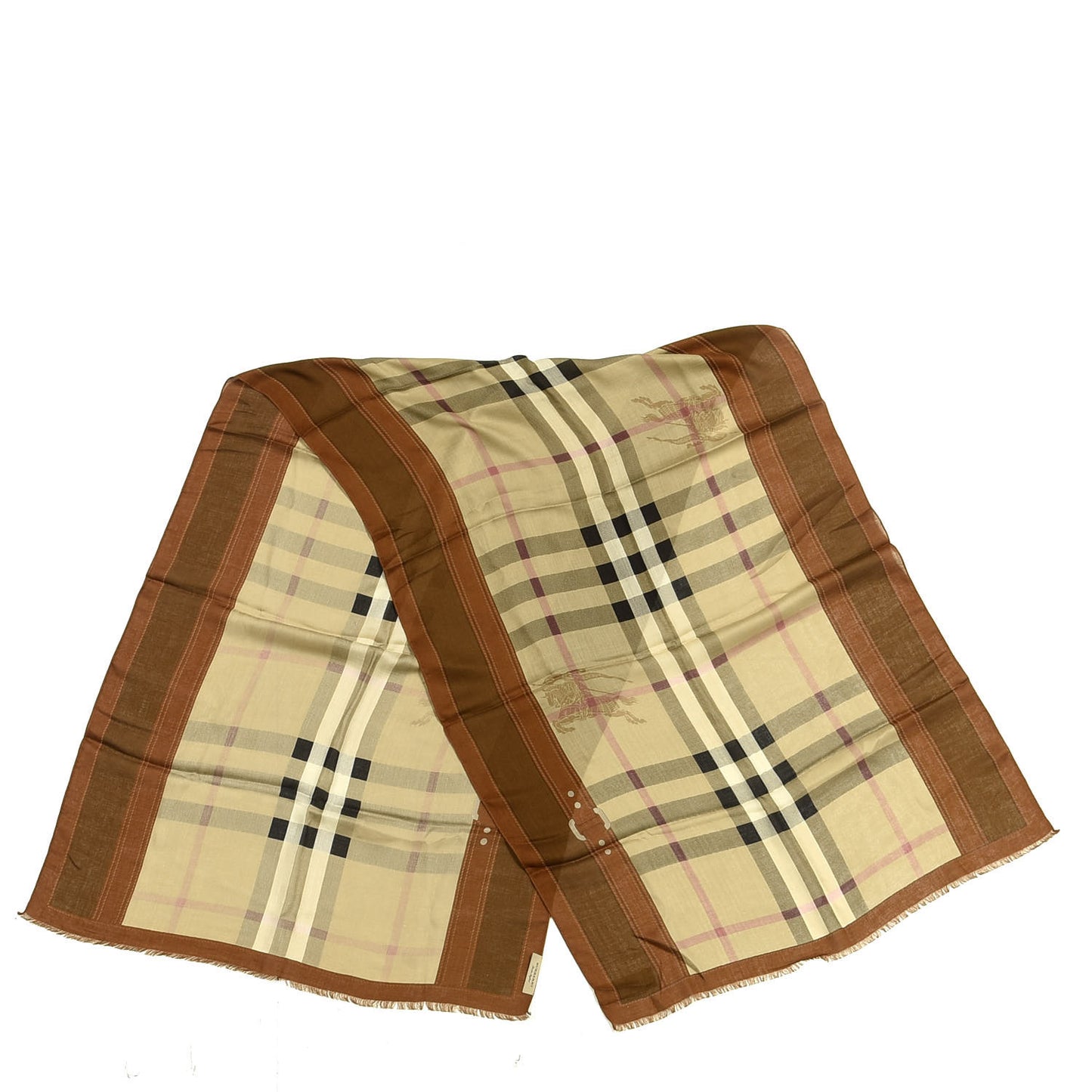 Modal Cashmere Haymarket Check Scarf Bronze