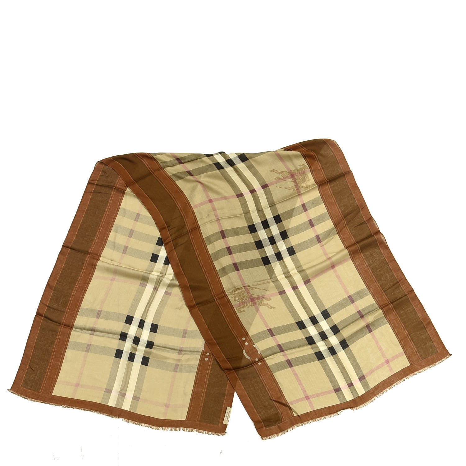 Burberry Modal Cashmere Haymarket Check Scarf Bronze 2 of 4