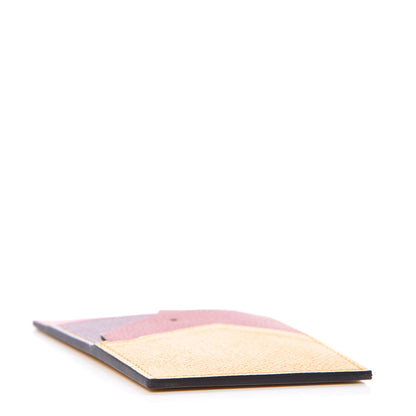 Hermes Epsom Evercolor Les Petits Chevaux Card Holder Ambre Brique Rouge H Rose Ete 4 of 8