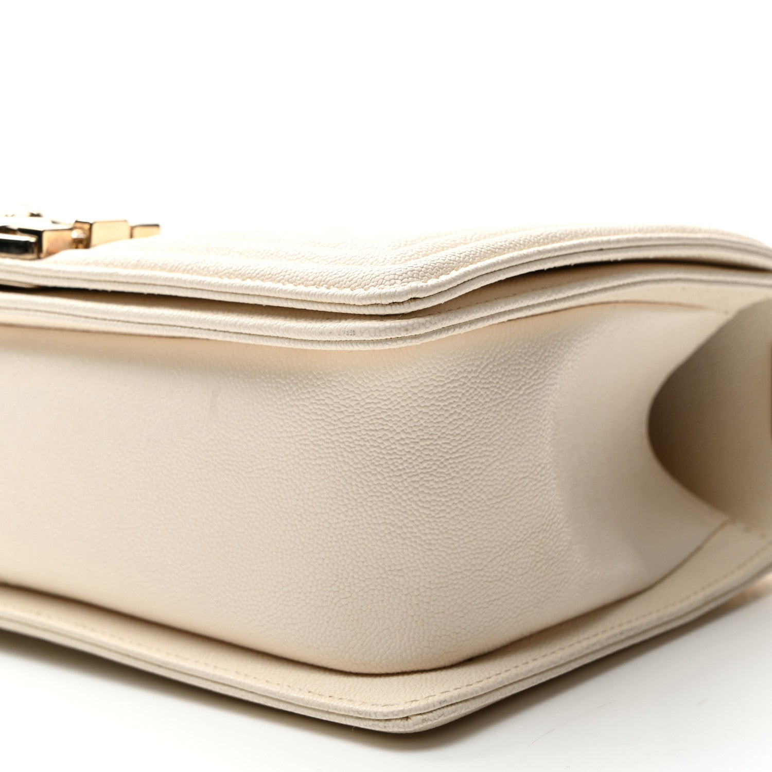 Chanel Caviar Quilted Medium Boy Flap White 10 of 10