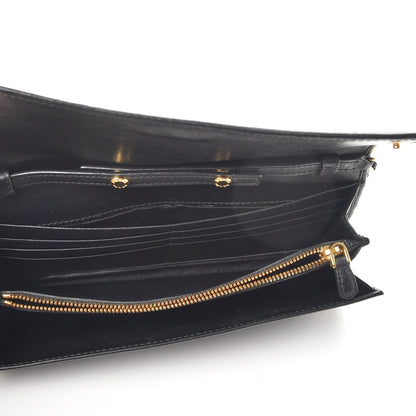 Prada Soft Calfskin Quilted Chain Wallet Black 5 of 8