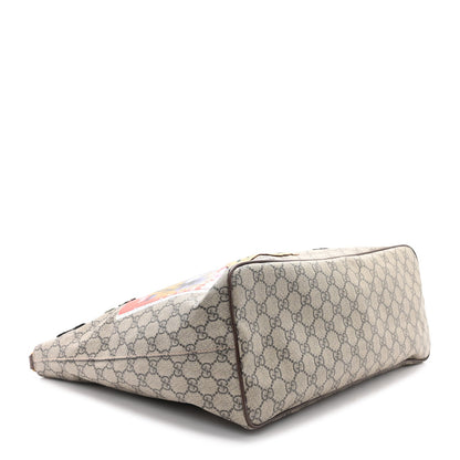 Gucci Soft GG Supreme Monogram Courrier Medium Crossbody Tote Beige New Acero 4 of 8
