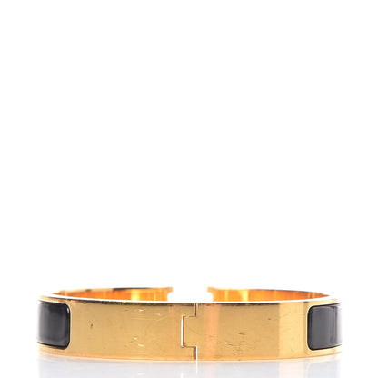 Hermes Enamel Narrow Clic Clac H Bracelet GM Black 3 of 6