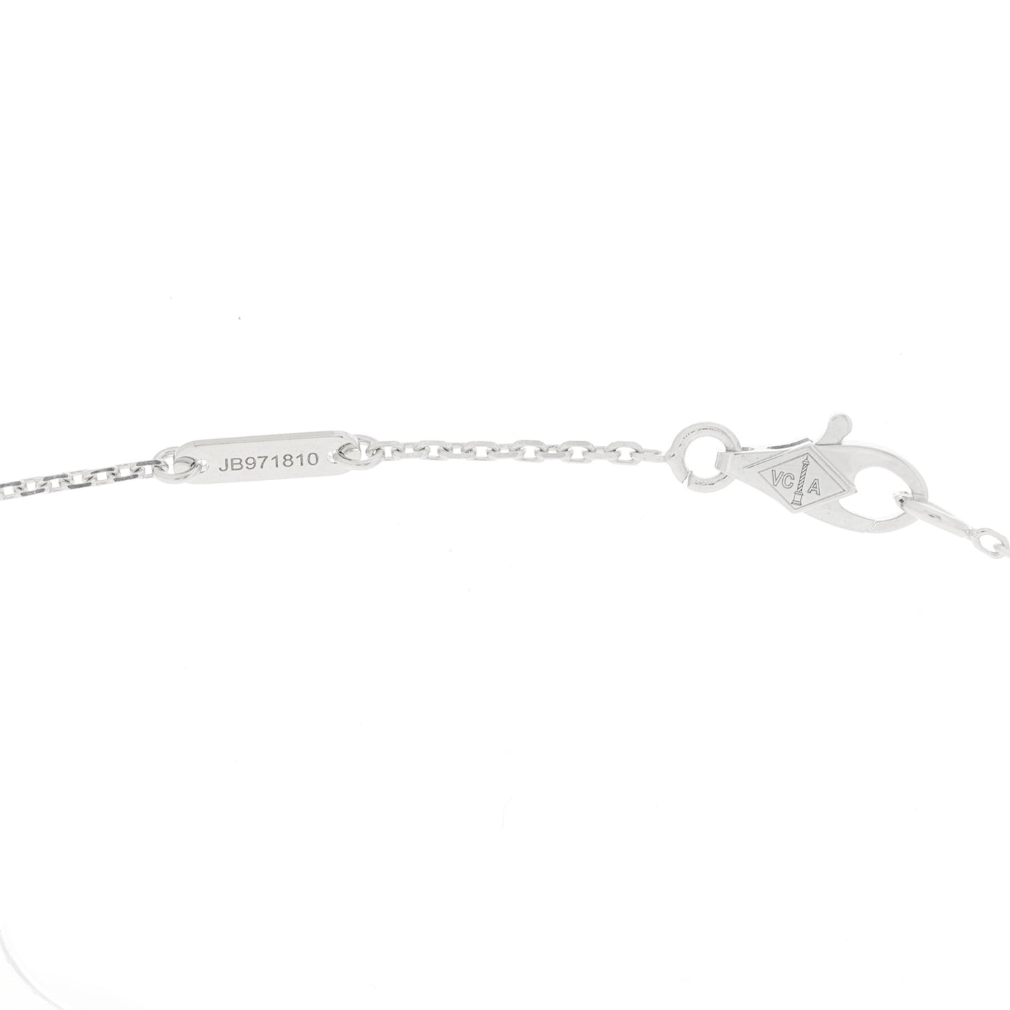 18K White Gold Turquoise Sweet Alhambra Butterfly Pendant Necklace