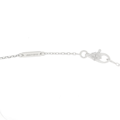 Van Cleef & Arpels 18K White Gold Turquoise Sweet Alhambra Butterfly Pendant Necklace 4 of 6