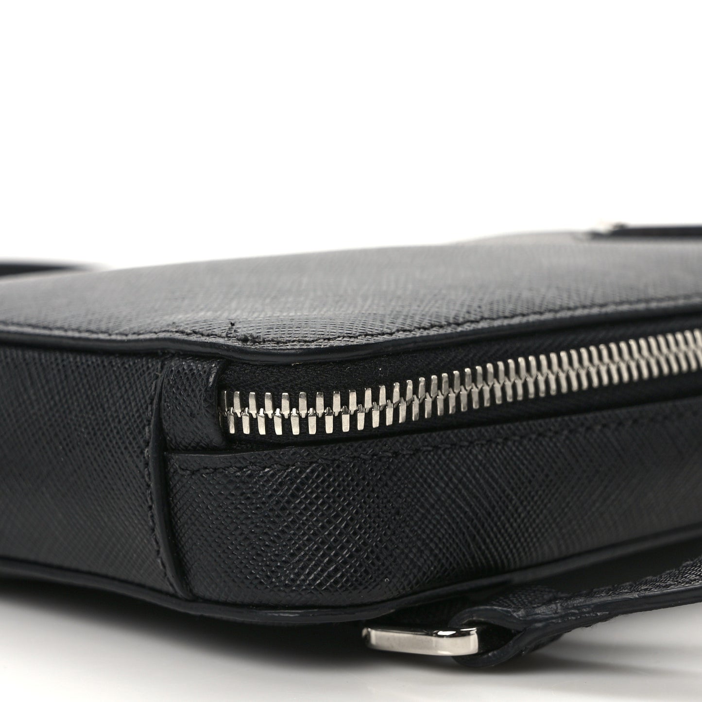 Saffiano Harness Crossbody Travel Pouch Black