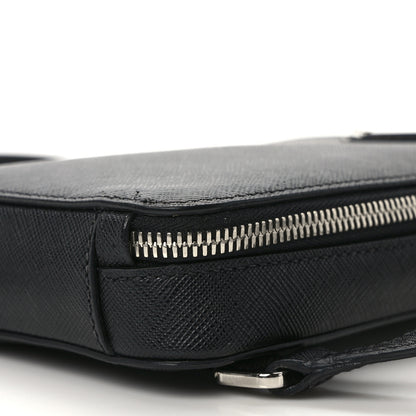 Prada Saffiano Harness Crossbody Travel Pouch Black 10 of 10