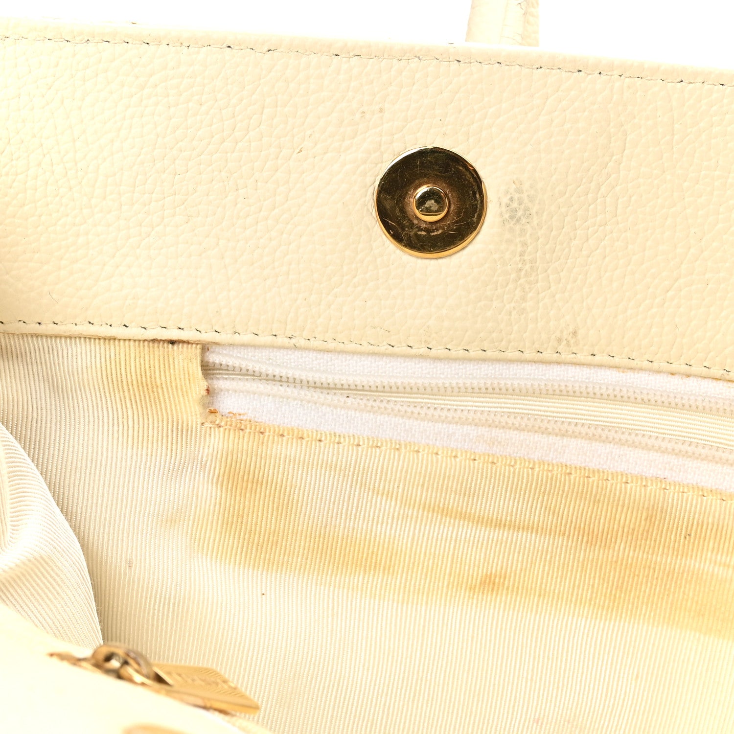 Chanel Caviar Cerf Executive Shopper Tote White 15 of 17