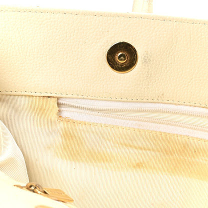 Chanel Caviar Cerf Executive Shopper Tote White 15 of 17