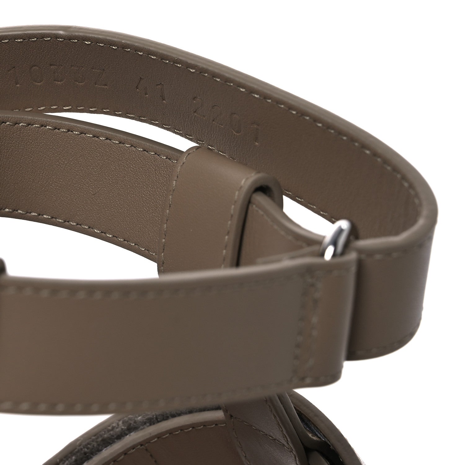 Hermes Calfskin Womens Enid Sandals 41 Argile 10 of 12