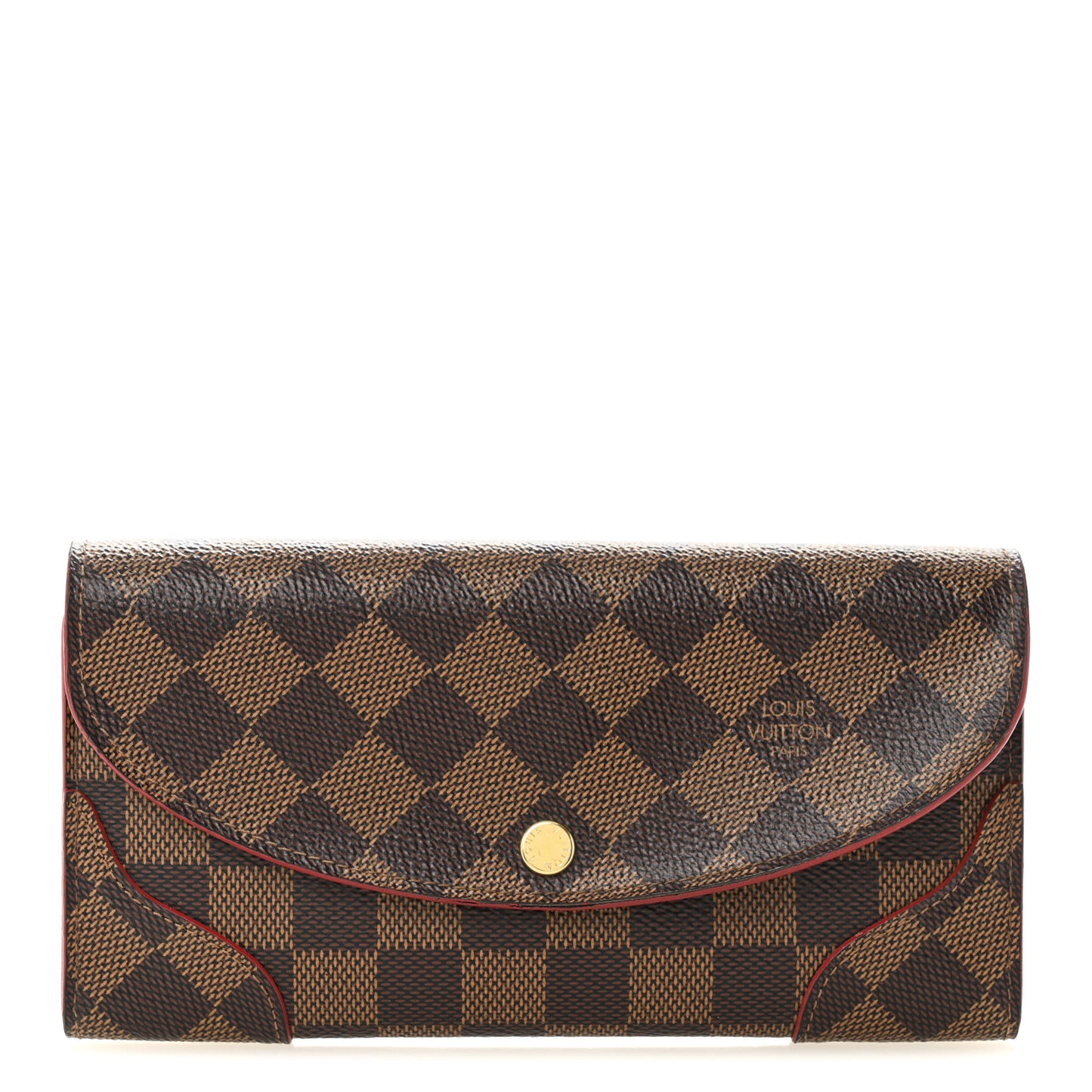 Damier Ebene Caissa Wallet Cherry